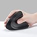 VicTsing Ergonomic Mouse, 2.4G Optical Wireless Vertical Mouse with Adjustable DPI 1000/1600/2000/2400, 6 Buttons for PC, Desktop, Laptop(Black)