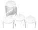 Pizza Table Box Saver Stands, White Plastic, Pack of 500