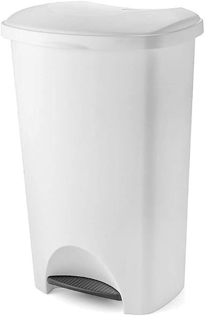 Addis Plastic 50L Pedal Bin White UK Made 50 Litre