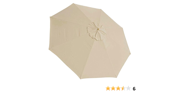 Amazon Com 13ft 8 Ribs Umbrella Cover Canopy Tan Replacement Top Patio Market Outdoor Beach Kitchen Dining