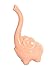 Beth Marie Luxury Boutique Baby Elephant Ring Holder, Coral Ceramic Engagement and Wedding Ring Holder, Measures 2