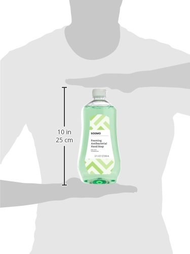 AMAZON BRAND – SOLIMO FOAMING ANTIBACTERIAL SOAP REFILL, PEAR SCENT, TRICLOSAN-FREE, 32 FLUID OUNCES (ONLY FITS FOAMING DISPENSERS), PACK OF 1