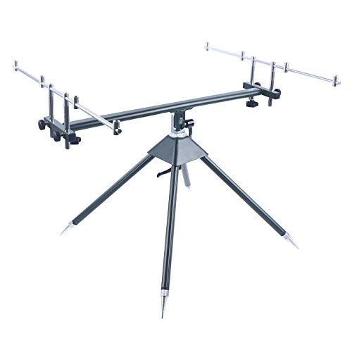 Fishing Equipment Aluminium Angelhalter Rutenständer Rutenauflagen Rutenhalter Angeln Mit Teleskopfüßen Für 4 Ruten… – Bild 4