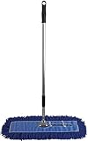 48" Blue Closed Loop Ergonomic Dust Mop Kit : (1) 48" Blue Industrial Dust Mop, (1) 48" Wire Dust Mop Frame & (1) Industrial Ergonomic Extension Handle