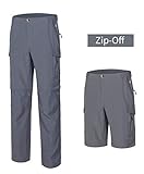 Little Donkey Andy Men’s Hiking Convertible Pants Zip-Off Stretch Quick Dry Shorts for Camping,Fishing