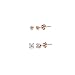 2 Pairs Rose Flash Sterling Silver 2mm Round CZ & Ball Bead Lightweight Unisex Cartilage Earrings Set