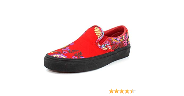 vans slip on festival satin black