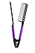 Herstyler Flat Iron Comb Set For Hair - Straightening Keratin Comb With Grip for Knotty, Smooth Tresses - Trendy Set of 2 - Purple