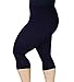 Zerdocean Women's Modal Plus Size Basic Capri Leggings Navy 2X