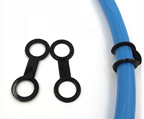 image for MALUAN 8 Pack Plastic Snorkel Strap Keeper Lock Kit Clip Diving Access