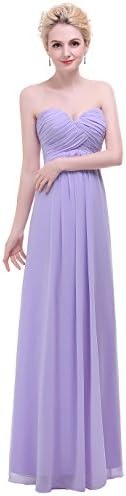 esvor Sweetheart Chiffon Party Prom Bridesmaid Dress Long Evening Gown