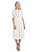 iconic luxe Women's Mock Neck Trapeze Midi Dress Large Ivory