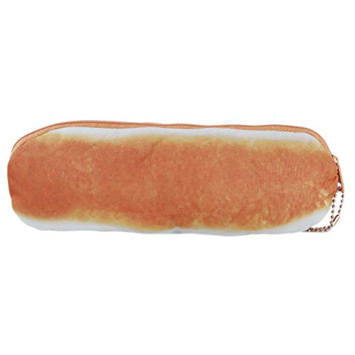 Dolland 3D Simulation Bread Pen Pencil Case Novelty Cute Pouch Stationery Coin Purse Cosmetic Bag,French Bread