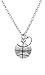Basketball Heart Silver Basketball Necklace - Personalize With Your Jersey Number!
