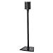 Sanus Wireless Sonos Speaker Stand for Sonos One, Play:1, & Play:3 - Audio-Enhancing Design with Built-in Cable Management - Single Stand (Black) - WSS21-B1