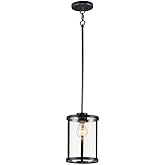 Maxim Lighting 25252CLBK Sentinel - 1 Light Mini Pendant-11.25 Inches Tall and 6.75 Inches Wide, Finish Color: Black, Install