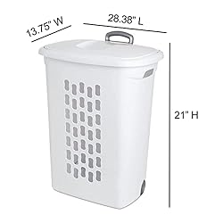 Sterilite Plastic Laundry Hamper with Lid and