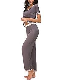 Dolay - Pijama para mujer, suave, 2 piezas, parte superior con parte inferior, tallas S-XXL