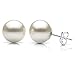 14K White or Yellow Gold Freshwater Cultured Pearl Stud Earrings for Women (Choice of Pearl Sizes and Metal Type)