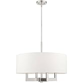 Livex Lighting 48786-91 4 Light Brushed Nickel Chandelier