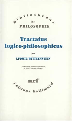 Tractatus Logico Philosophicus Bibliotheque De Philosophie French Edition Wittgenstein Ludwig Granger Gilles Gaston 9782070729586 Amazon Com Books Tractatus Logico Philosophicus Bibliotheque De Philosophie French Edition Wittgenstein Ludwig Granger Gilles Gaston 9782070729586 Amazon Com Books