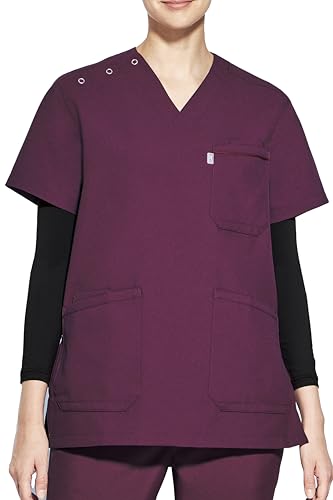 ミズノ 医療スクラブ 兼用 エチケット設計 ポケット豊富 全17色 SS～5L [透防止/制電/制菌/工業洗濯対応] メディカル ドクター ナース 介護 リハビリ 制服 病院 MZ0018 C-29 ワイン 3L