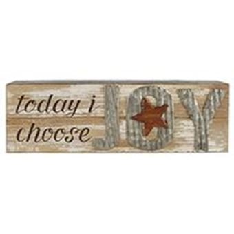 Blossom Bucket 1666-37760 I Choose Joy with Star Wall Box Sign Decorative Item, 10″