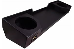 American Sound Connection Compatible with Chevy C/K Silverado or GMC Sierra Full Size Extended Cab Truck 1988-1998 Dual 12" Subwoofer Sub Box Speaker Enclosure - Armor Coated
