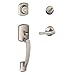 SCHLAGE Greenwich Single Cylinder Handleset and Broadway Lever, Satin Nickel (F60 GRW 619 BRW)