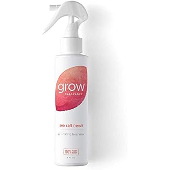 Grow Fragrance - Certified 100% Plant Based Air Freshener + Fabric Freshener Spray, Made with All Natural Essential Oils - Summer Limited Edition - Sea Salt Neroli Scent, 1 x 5 oz.