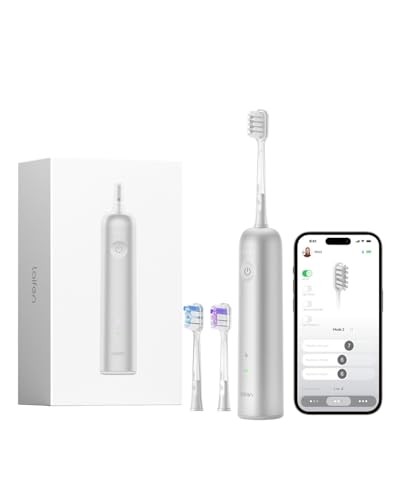 Laifen Wave Electric Toothbrush, Oscillating and Vibrating, Sonic Electric Toothbrush with 3 Heads, IPX7, Waterproof, Magnetic, Rechargeable, Travel Toothbrush (Starry Sky Silver)
