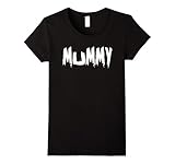 Womens Mom's Mummy T-Shirt Funny Mother's Halloween Costume Party Medium Black