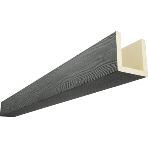 Timberthane Sandblasted Faux Wood Beam, 3-Sided (U-Beam), 10"W x 6"H x 144"L, S…