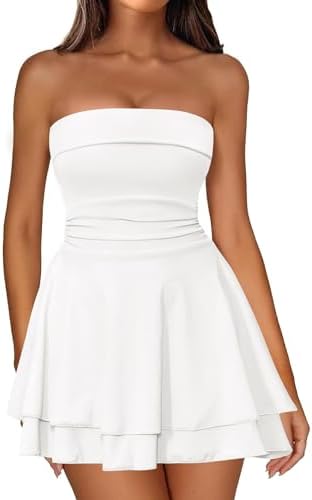 Amazon.com: Adoeren White Graduation Dress for Women Summer Ruched Bust  Flowy Mini Dress Y2k Sexy Backless College Short Dress(J 99 Elegant,S) :  Clothing, Shoes & Jewelry