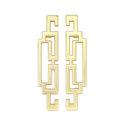 Semetall 4.2" Drawer Pulls, Modern Gold Cabinet