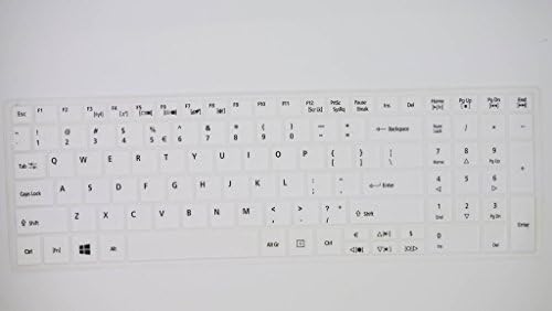 HYAIT 1Pcs Colorful Silicone Keyboard Protector Skin Cover forACER Aspire E1-531G , E1-571G,P253,NE-522 SEMI-WHITE