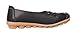 UJoowalk Women's Leather Cowhide Flat Casual Slip on Driving Loafer Shoes (8 B(M) US, Black)