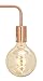 CosmoLiving by Cosmopolitan 39113 Tall Industrial Style Metallic Copper Metal Table Lamp with Diffused Edison Bulb | 7” x 21”