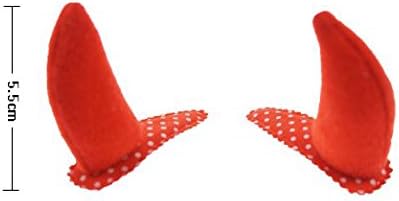 4PCS (2PAIRS) IFfree Red Devil Horns On Clips Costume Accessory Adult Halloween Fancy Dress and Cute Christmas Costume Accessory Cosplay.