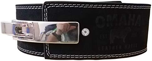 Omaha Belts New Powerlifting Belt with Lever Buckle - Weightlifting - Crossfit (Medium 29-34 in)