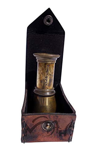 MAH Pocket Telescope with Leather Box - Best Gift for Anyone. C-3230