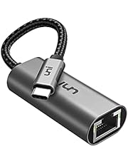 USB C to Ethernet Adapter, uni RJ45 to USB C Thunderbolt 3/Type-C Gigabit Ethernet LAN Network Adapter, Compatible for MacBook Pro 2020/2019/2018/2017, MacBook Air, Dell XPS and More - Gray