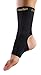 CopperSport Copper Compression Ankle Sleeve Support - Suitable for Athletics, Tennis, Golf, Basketball, Sports, Weightlifting, Joint Pain Relief, Injury Recovery (Single Sleeve), Black, Large