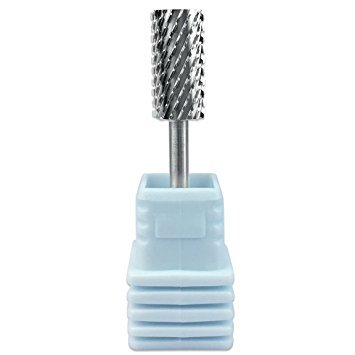 PANA Professional 3/32" Shank Size - Flat Top Large Barrel Silver Carbide Bit 2X Coarse Grit - Nail Drill Bit for Dremel Machine