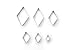 Fox Run 3612 Run Diamond Cookie cutters, 4 x 4 x 0.25 inches, Metallic