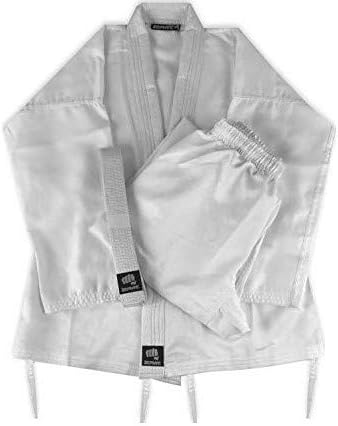 Zephyr Martial Arts K-Tech Performance Karate Gi Student Uniform with Belt - White - 0