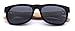 Polarized Classic Horn Rimmed Sunglasses with Bamboo Wood Temples