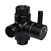 Stainless Steel Shower Arm Diverter Valve for Hand Held Showerhead and Fixed Spray Head,G 1/2 3-Way Bathroom Universal Shower System Replacement Part(Matte Black)