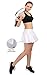 Women's Built-in Shorts Skirts Swim Fitness Pleated Active Running Tennis Golf Skorts/Leggings White