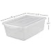 Anbers 16 Quart Clear Latching Storage Containers with Lid, Plastic Storage Box, 2 Packs